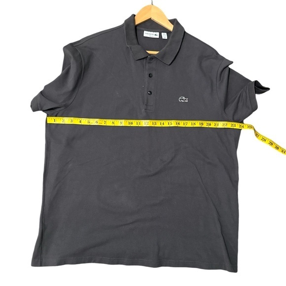 Lacoste Men's Polo‎ Shirt Short Sleeve Dark Gray Size 8 (3XL) - Picture 6 of 8